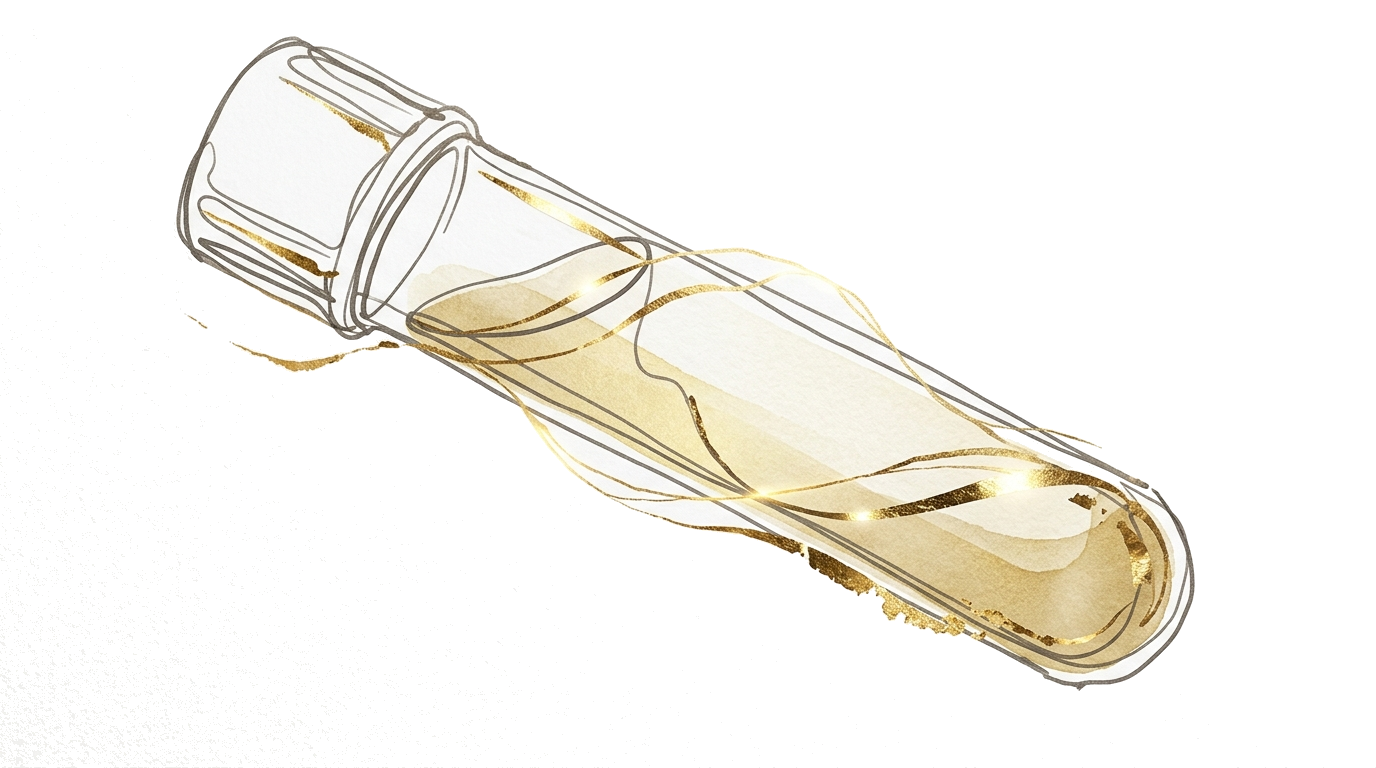 Close up of a medical blood test tube vial